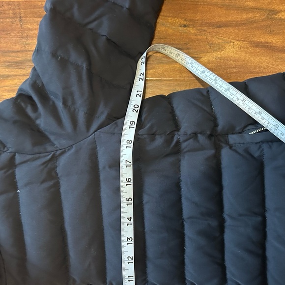 Zara Women’s Size Large Insulated Down Jacket Dark Blue With Packable Hood - Picture 8 of 11